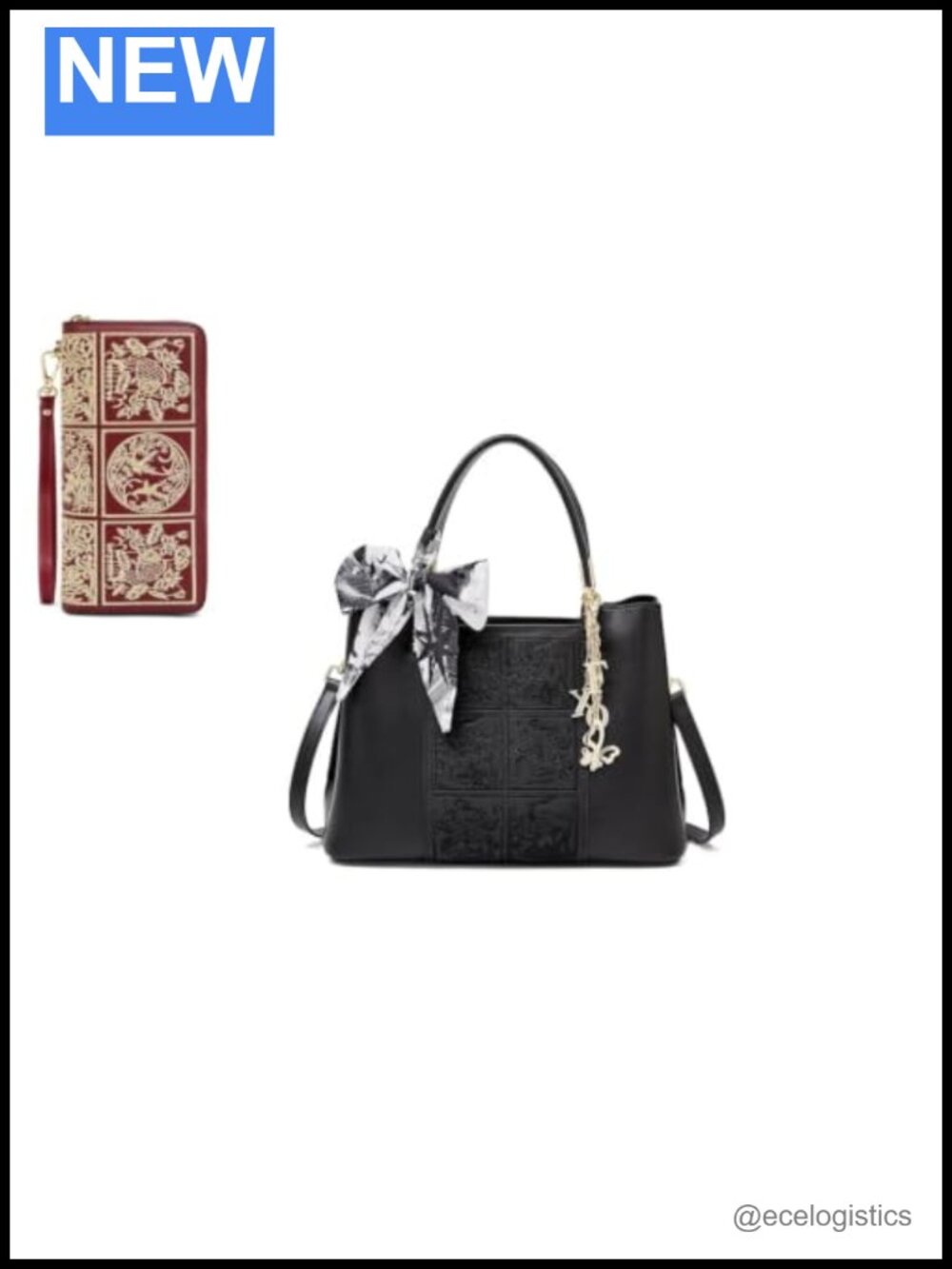 Leather Tote Handbags for Women with Matching Wallet